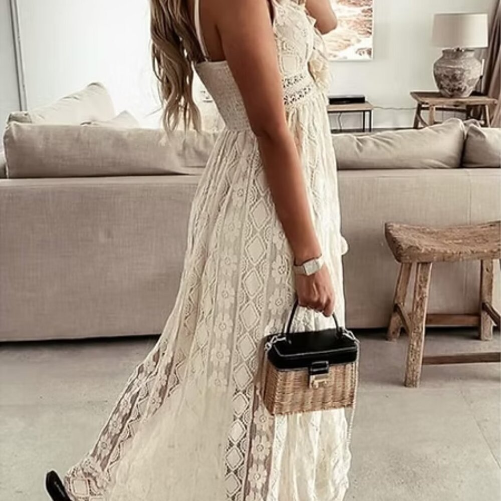 Lace Boho Mini Dress - Picture 2 of 2